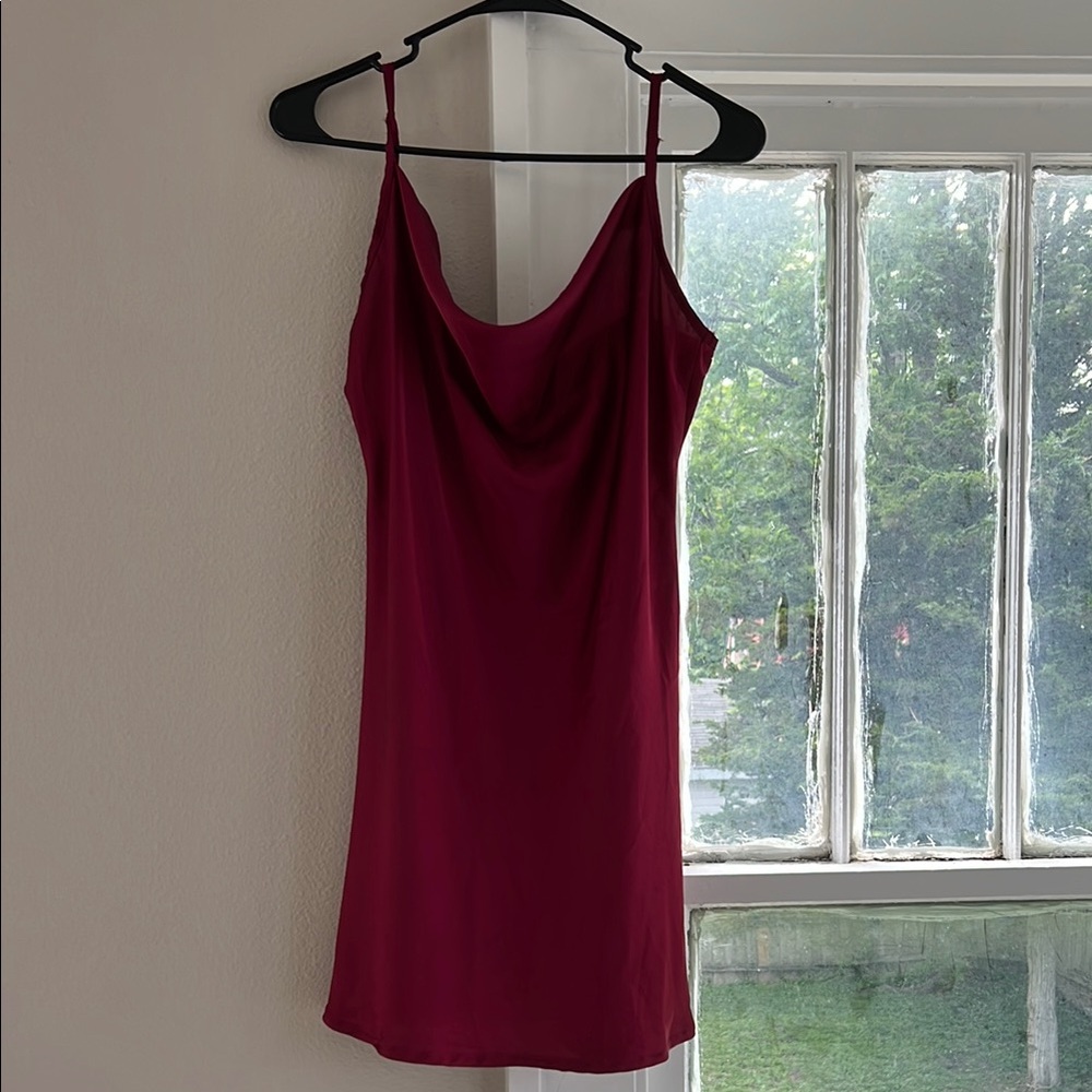 Elegant Red Slip Dress